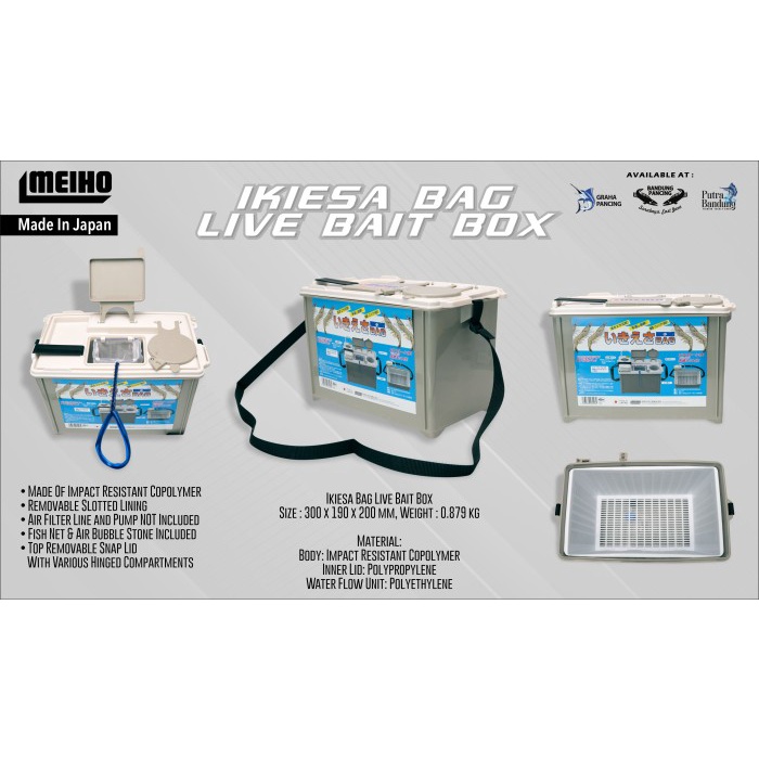 TERBARU IKEASA BAG LIVE BAIT BOX TEMPAT UDANG COD