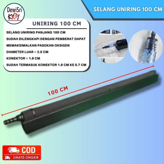 Selang UNIRING dengan Pemberat PANJANG 100 CM Aerator Kolam Koi