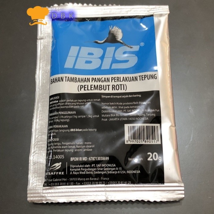 

Ready Stok" Ibis Blue 20Gr Pelembut Roti Bread Softener Emulsifier Improver M