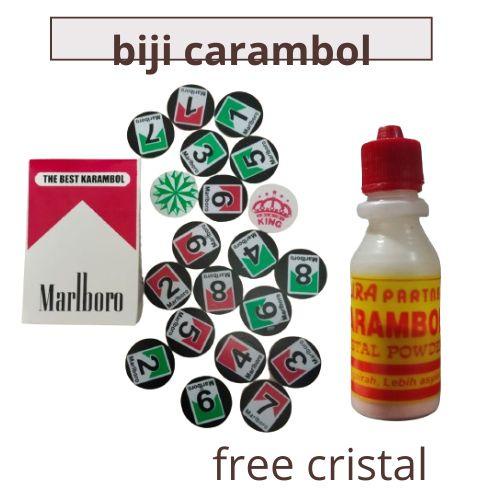 ready stok paket papan karambol ukuran m free kristal & biji karambol + bubble dan fragile original