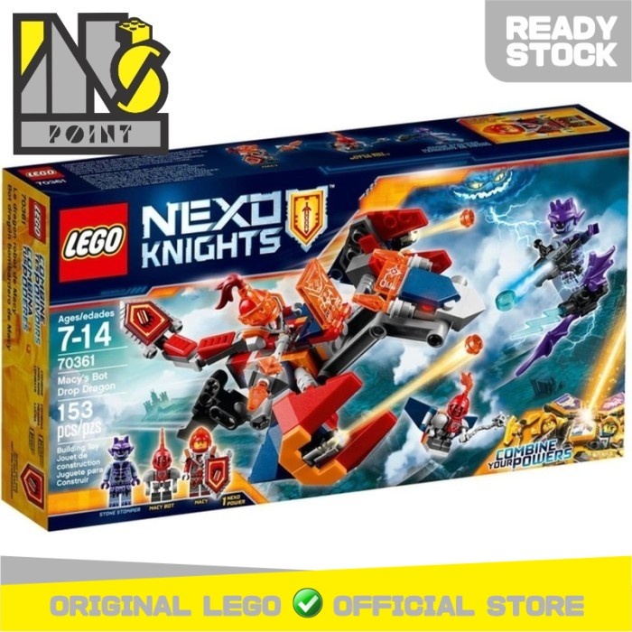 Product Laris Lego 70361 - Nexo Knights - Macy'S Bot Drop Dragon