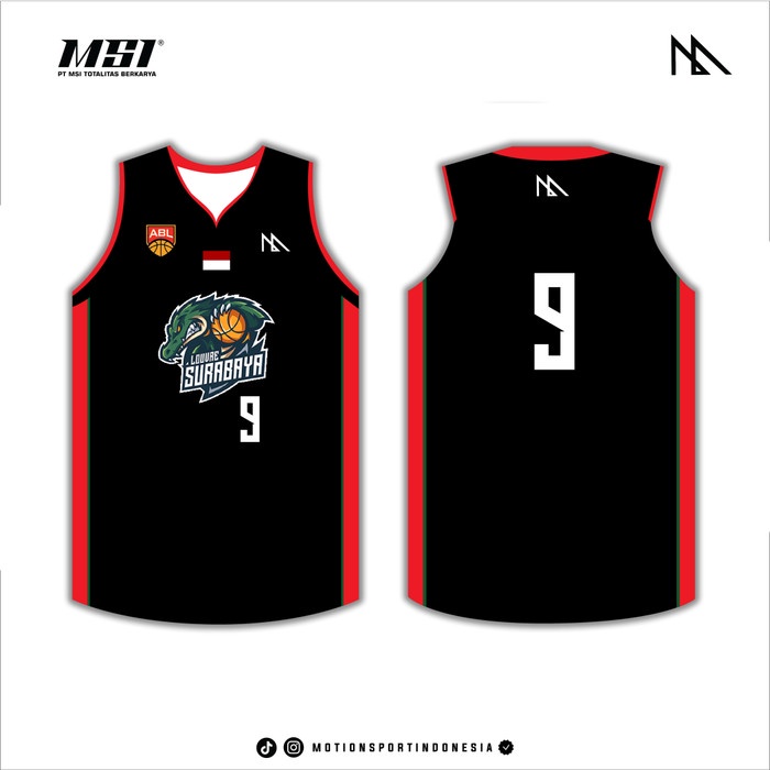 TERBARU Jersey Basket MSI - Louvre ABL 2023 Black
