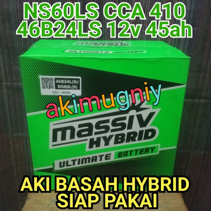 aki ns60ls 46b24ls hybrid 12v 45ah crv hrv wulling incoe gold gs fb