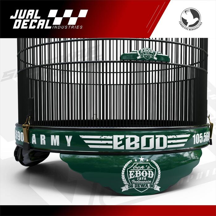 Stiker Sangkar Murai ORIQ ARMY Custom Decal Tebok Kandang Burung Kr Anis Variasi DiskonJual
