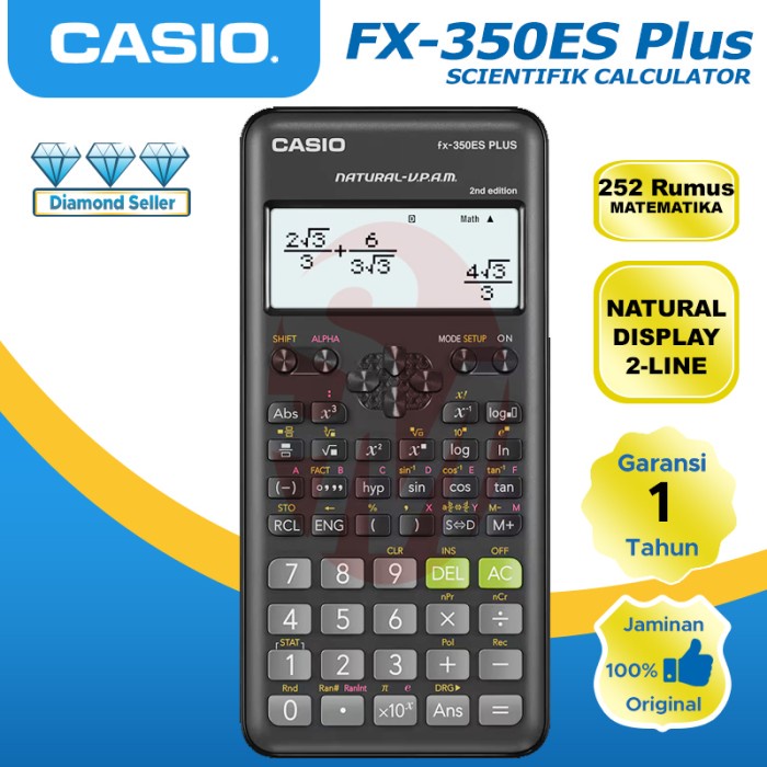 

Kalkulator Casio FX 350 ES Plus TERLARIS/TERMURAH/TERPOPULER