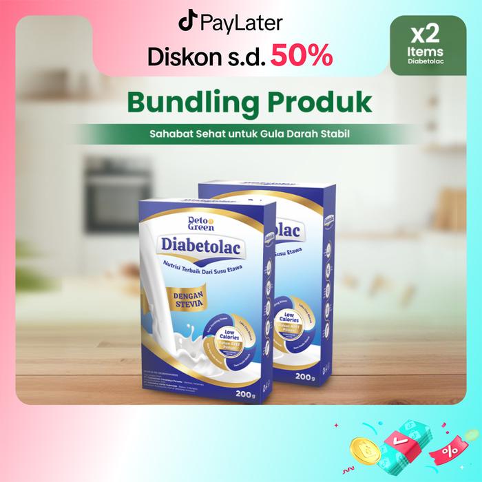 

Diabetolac Paket 2 Susu Kambing Etawa Murni Manis Alami 2 PCS