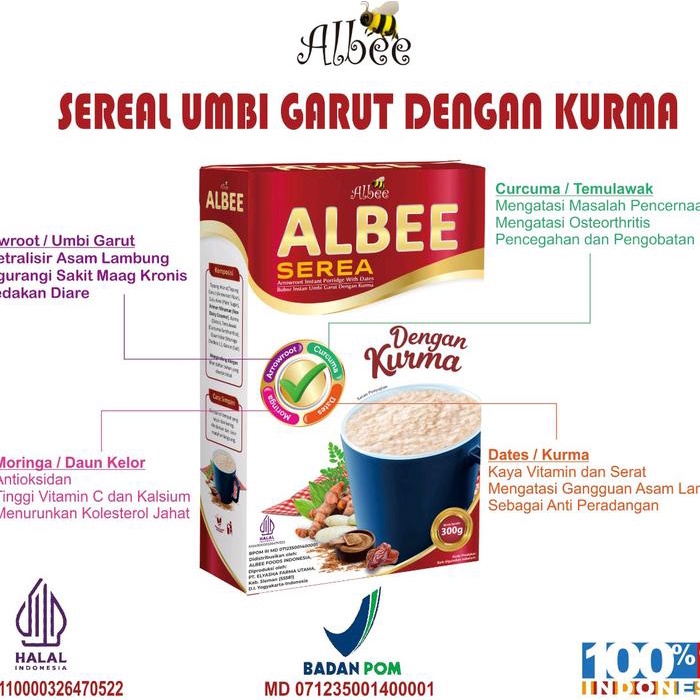 

ALBEE SEREAL UMBI GARUT SOLUSI MAAG ASAM LAMBUNG GANGGUAN PENCERNAAN Cereal
