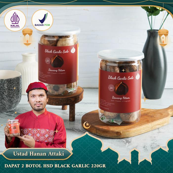 

2 BOTOL HSD Black Garlic 220 Gr / Bottle, Bawang Hitam Spices