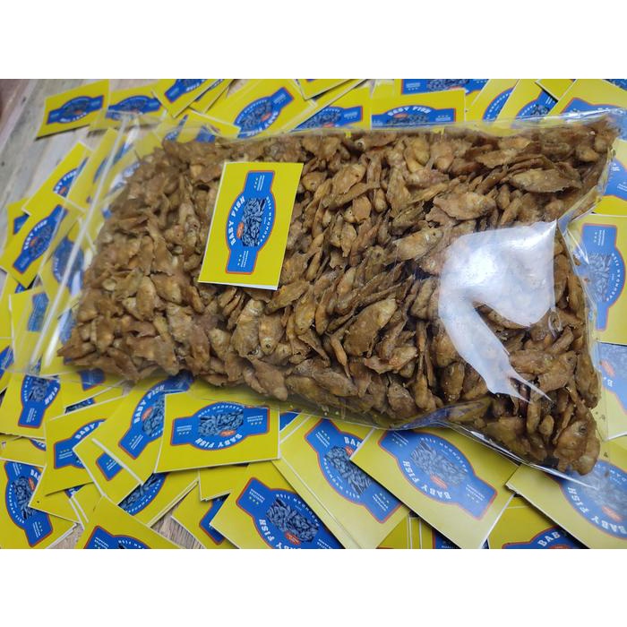 

cemilan Baby fish crispy 500 gram rasa seblak pedas Snack Camilan Kering Food Keripik