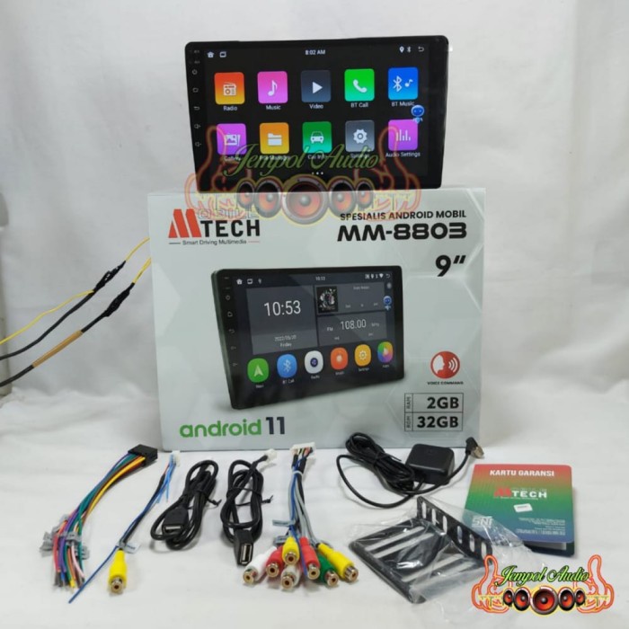 New Head Unit Android Mtech 9 Inch Oem Ayla/Agya Soket Pnp