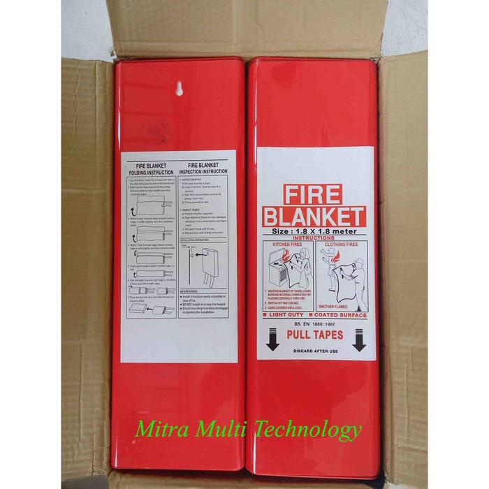 Sale Terbatas Fire Blanket - Selimut Anti Api Fire Blanket 1.8 M X 1.8 M