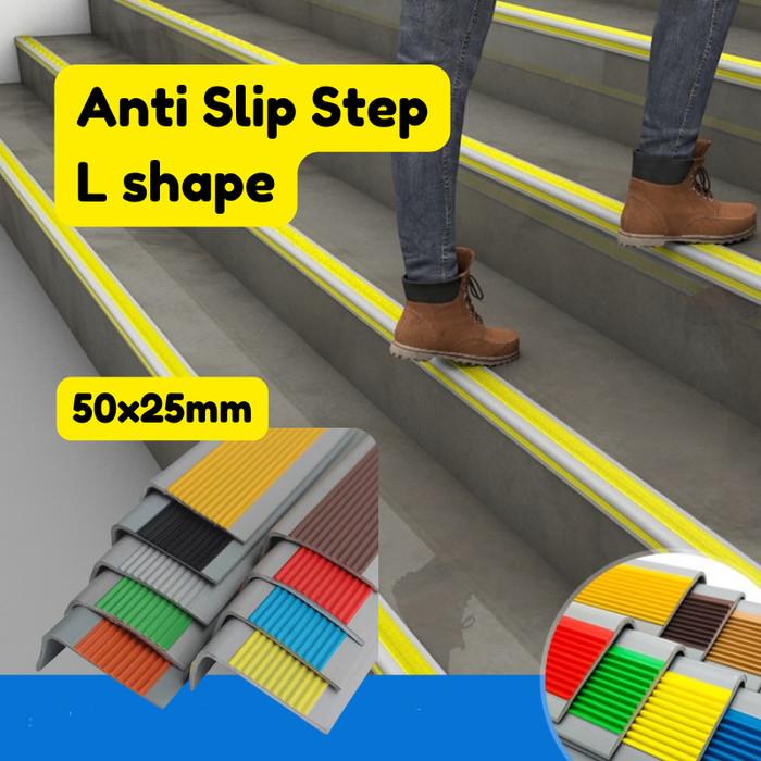Anti Slip Tangga Perekat Pvc Vinyl Anti Licin Lis Tangga Ujung Tangga Step Edge