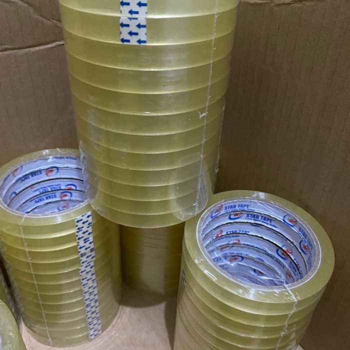 

Lakban 12 mm x 100 yard (Per 12 pcs/ per Slop) Star tape isolasi kecil