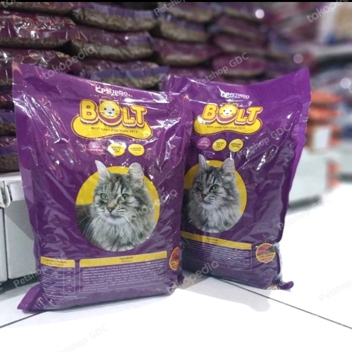TERLARIS (Paket 5kg) Bolt Cat Adult Repack 5kg - Makanan Kucing Dewasa Ikan