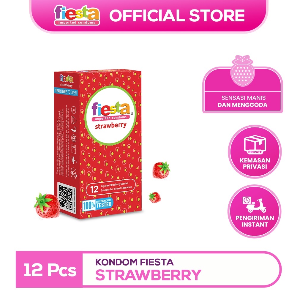 PRIVASI AMAN Kondom Fiesta Isi 12 Pcs (Max Dotted / Delay / Ultra Thin / Ultra Safe / Grape / Grape