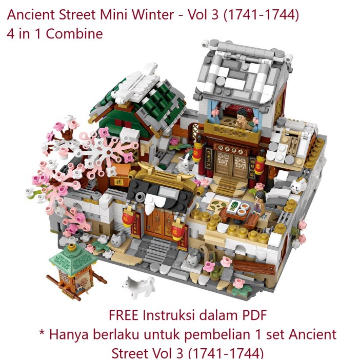 Product Laris Loz Ancient Street Mini Vol. 3 Winter ( 1741 - 1744 ) 4 In 1 Series