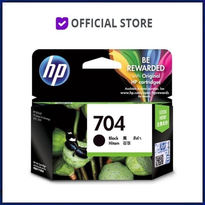 Tinta HP 704 Black Original . tinta printer HP ori printer 2010 2060