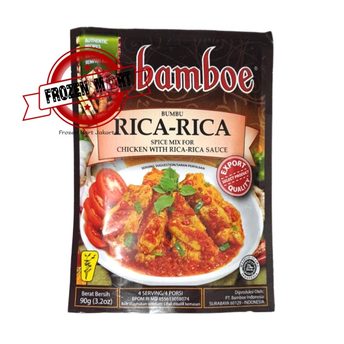 

BERMUTU BAMBOE Bumbu Instant Rica Rica / Rica-Rica Sauce HALAL 90 Gr