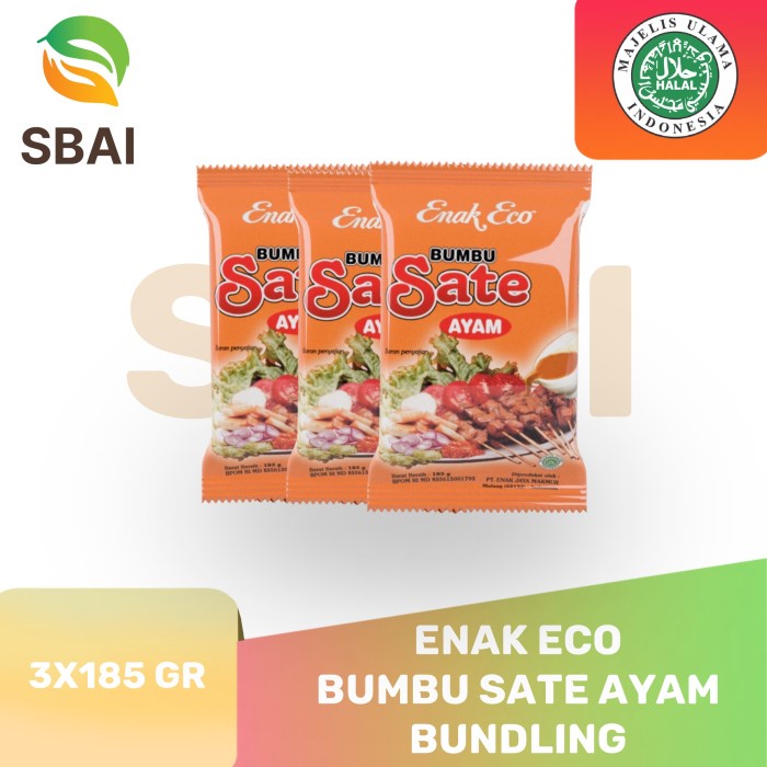 

BIG SALE Bundling Enak Eco Bumbu Sate Ayam Instan 3 pack