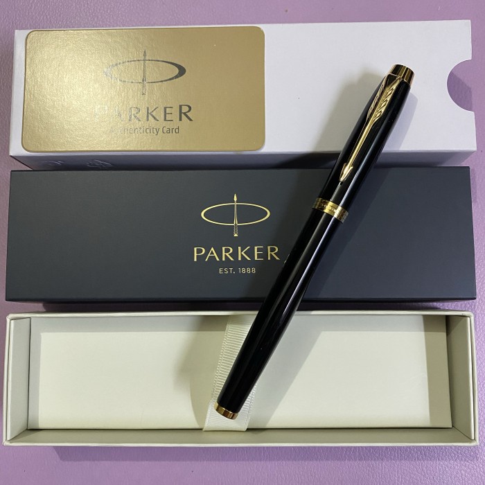 

Pulpen Parker IM Roller Ball Black LQ GT Original ( Klip Emas )