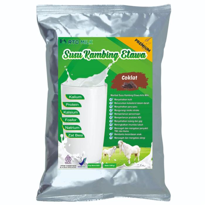 

terbaru !!! arto milk susu bubuk kambing etawa premium rasa coklat isi 1kg aluminium foil dairy