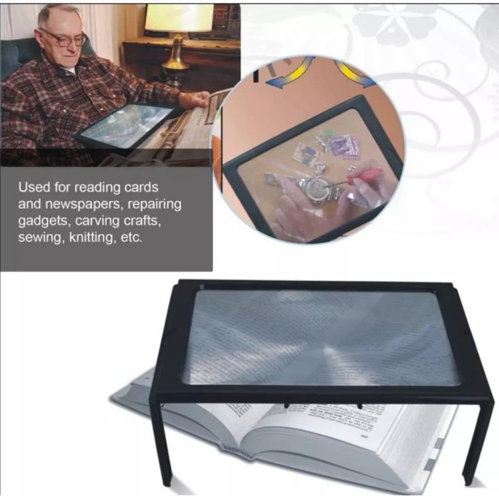 

JTTOP" MEJA MAGNIFIER KACA PEMBESAR DGN LAMPU UTK BACA, REPARASI BENDA KECIL