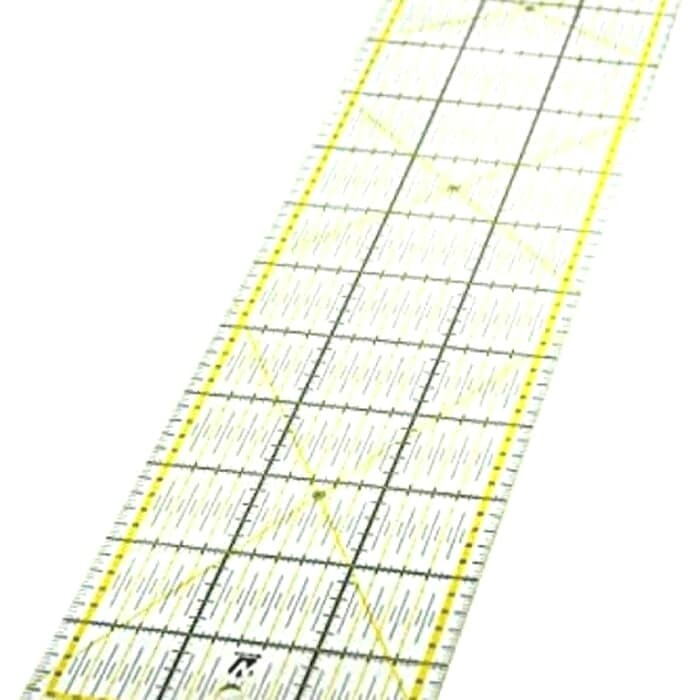 

JTTOP" PENGGARIS JAHIT - QUILTING RULER AC 60 - PENGGARIS POLA JAHIT 15X60 CM