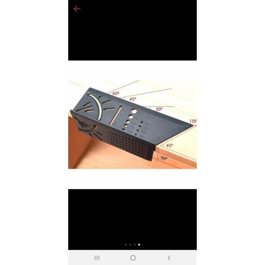 

JTTOP" MISTAR SEGITIGA 3D MARKING RULER PENGGARIS SUDUT SQUARE BONUS PENSIL