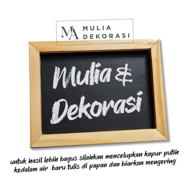 JTTOP" PAPAN TULIS HITAM MINI DEKORASI BAKCKDROP LAMARAN NIKAHAN+KAPUR PUTIH