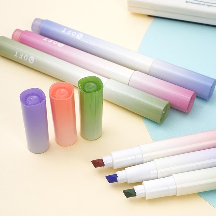 

JTTOP" HIGHLIGHTER PEN PASTEL MARKER WARNA PASTEL HIJAU UNGU ORANYE PULPEN PENANDA