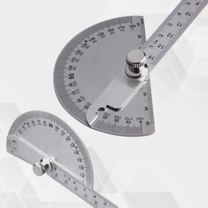 

JTTOP" PENGGARIS BUSUR 180 DERAJAT PENGGARIS DRAJAT SUDUT ANGLE RULER 14.5CM