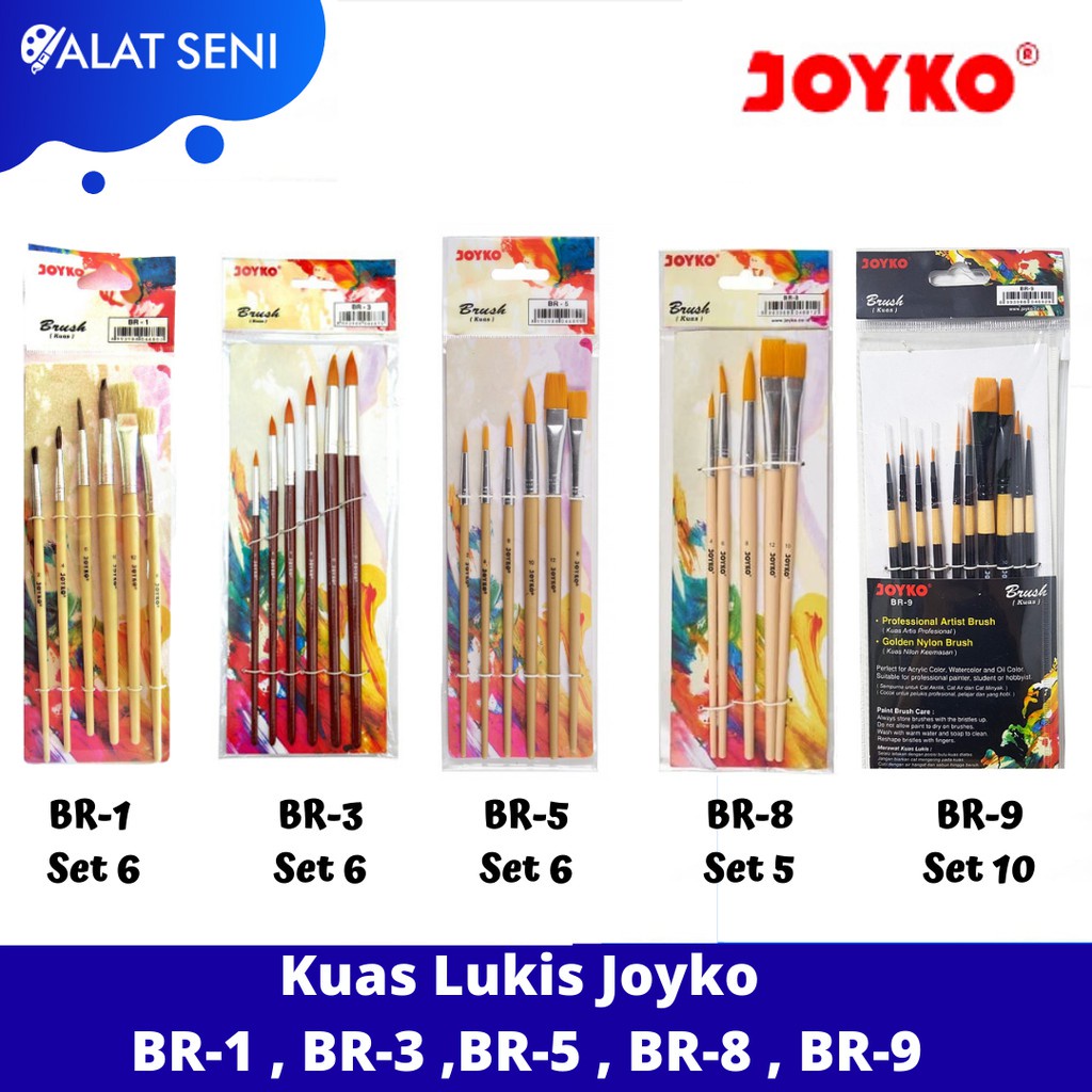 

Premium Joyko Kuas Set Br-1 Set6 / Br-3 Set6 / Br-5 Set6 / Br-8 Set5 / Br-9 Set10