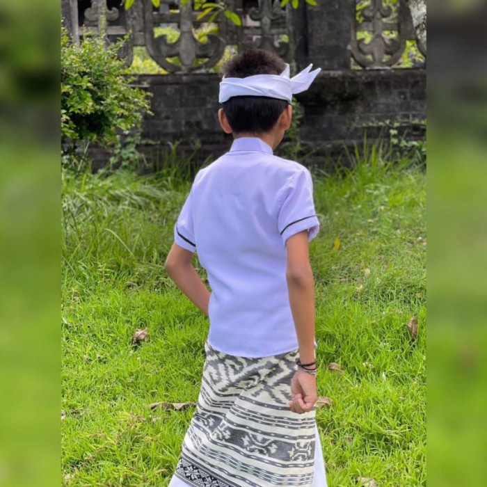 TERUJI New Trend Safari List Hitam Anak Semi Safari Anak Baju Adat Bali Anak Laki-Laki Low Price