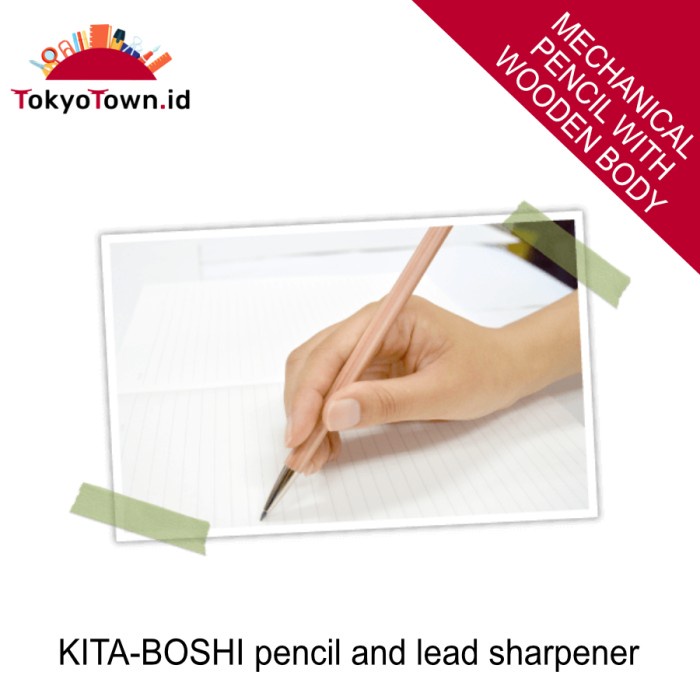 

HJK KITA BOSHI mechanical pencil wood and lead sharpener # Uni, Pentel