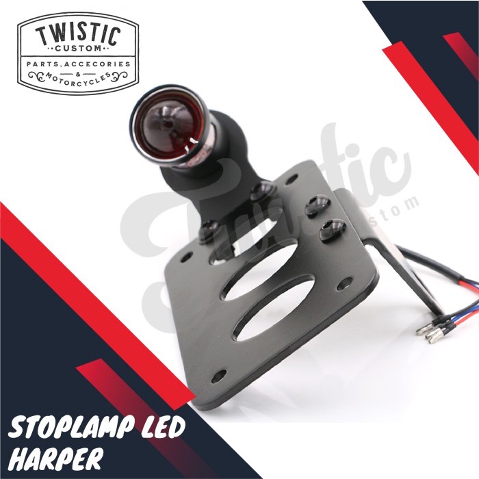 Stoplamp LED Harper Lampu Belakang Samping Motor Custom W175 Benelli