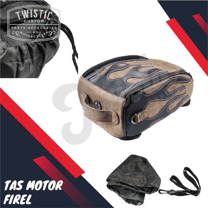 Tas Kulit Tank Bag Tankbag Tangki Magnet Depan Firel Motor Universal