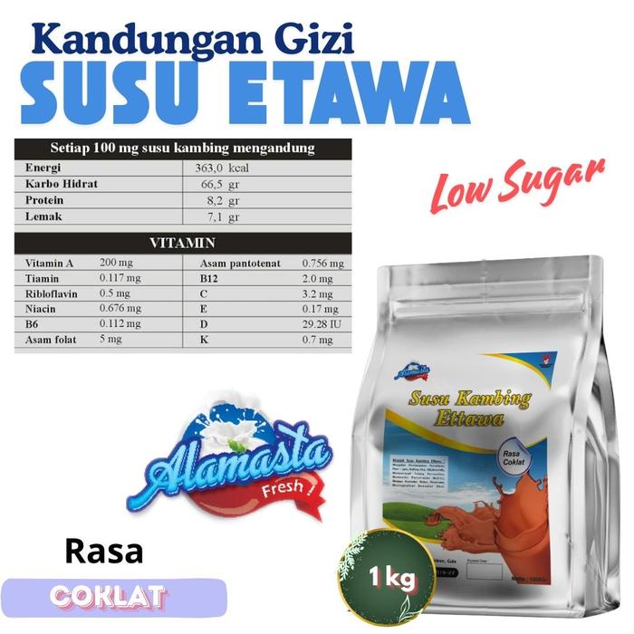 

terbaru !!! susu kambing etawa 1 kg rasa coklat susu etawa bubuk ready