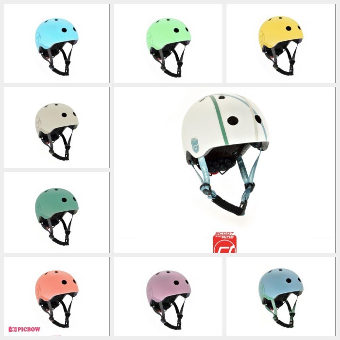 HELM SEPEDA ANAK HELM (SIZE XS) SCOOT AND RIDE - STEEL / ROSE HELMET