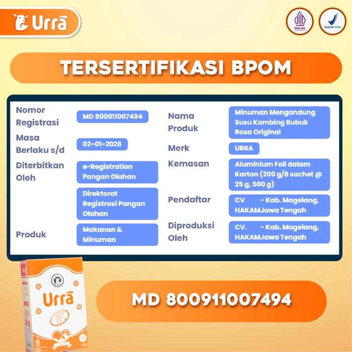 

terbaru !!! susu urra - susu kambing saanen solusi sehat anak - 5 box ready