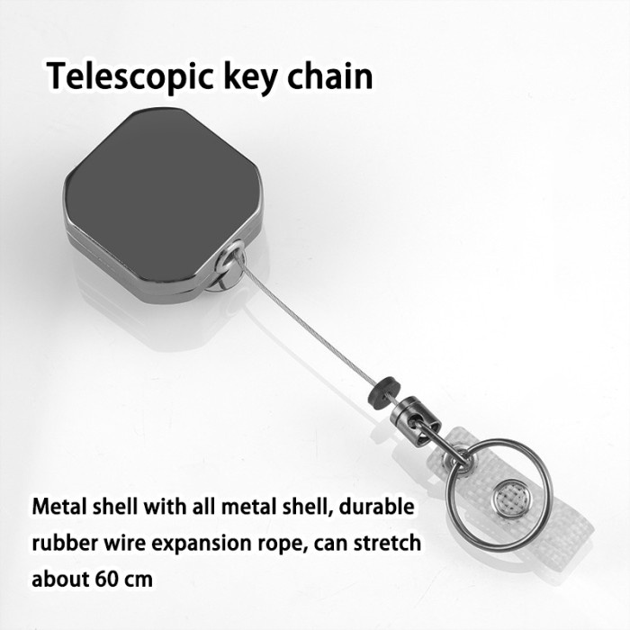 

Metal Retractable Keychain /Badge Holder Clip /Reels Clip/ID Card Clip