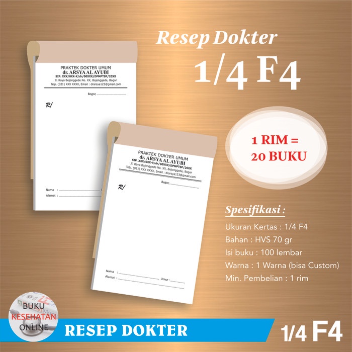 

RESEP DOKTER uk. 1/4 F4 (1 RIM) TERLARIS/TERMURAH/TERPOPULER