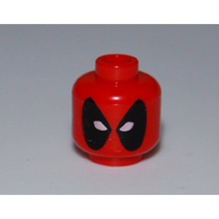 Lego Minifigures Part Red Head Deadpool Sh302 6866
