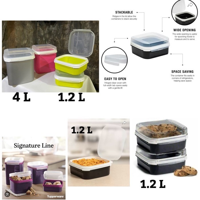 ready stok tupperware promo toples kotak penyimpanan signature line original