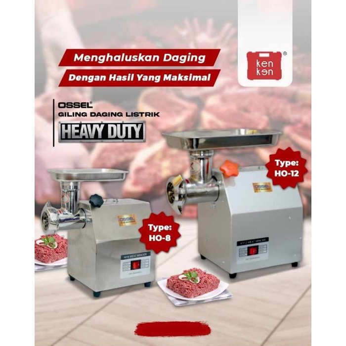 Termurah Giling Daging Listrik Ho8 Ossel Ossel + Cetak Sosis Ossel