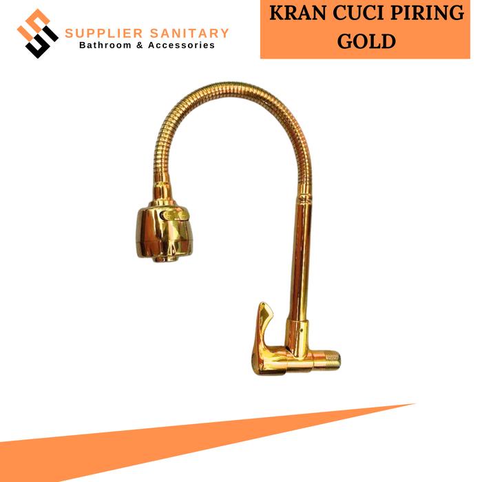 KRAN CUCI PIRING GOLD/KRAN ANGSA FLEXIBEL/KRAN DAPUR