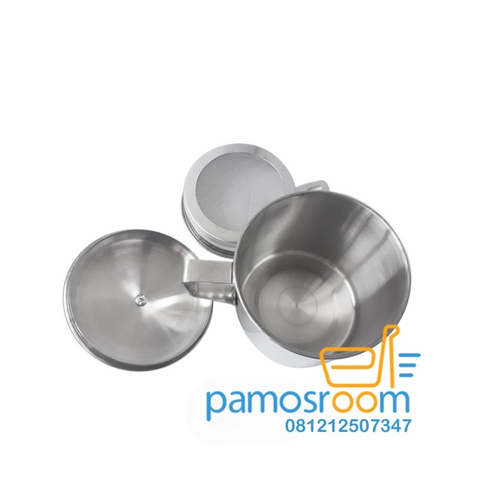 Pamosroom Oil Pot Stainless Steel 1100 Ml Wadah Minyak Goreng Bekas