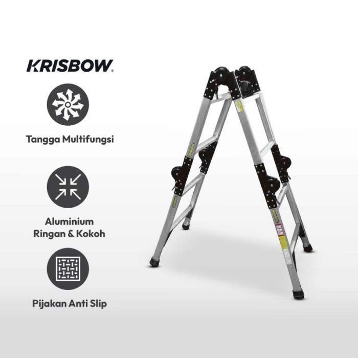 Terpopuler Tangga Lipat Adjustable Aluminium Tangga Aluminium 6.2M Krisbow Kw0100607
