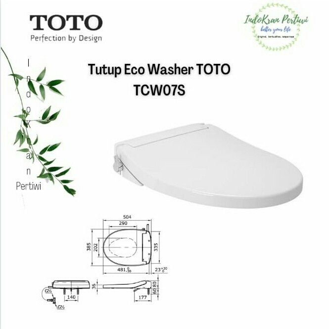 TOTO Eco Washer TCW07S / Tutup Closet TOTO Tcw07s Eco Washer