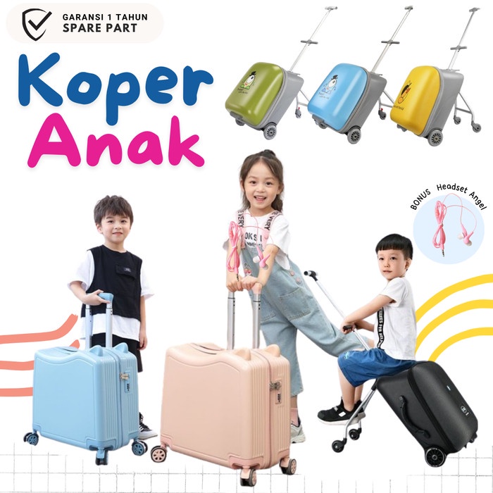 Koper Stroller Anak Lazy Luggage 2 In 1 Koper Duduk Anak Qbox Q-Box