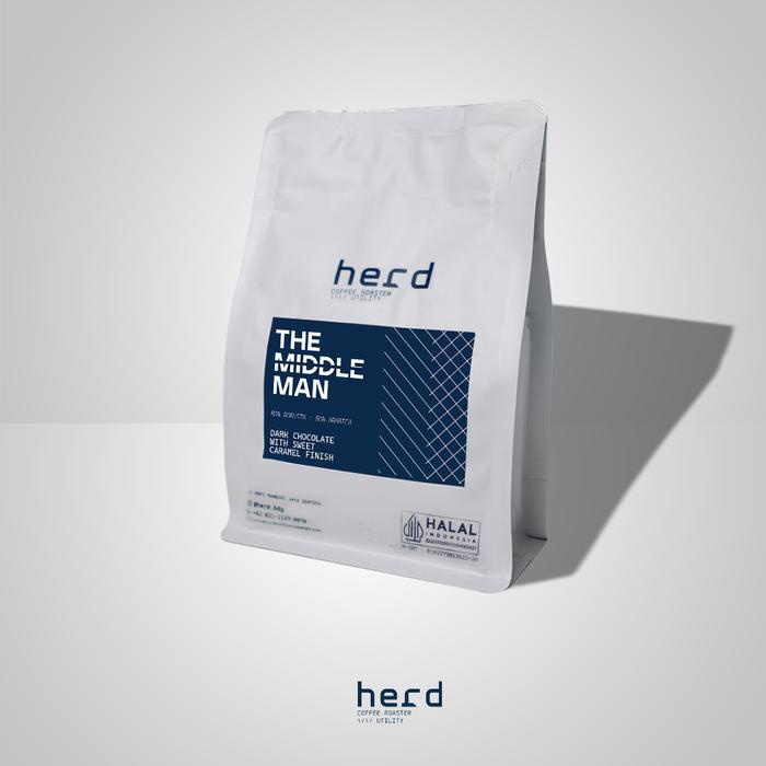 

herd Biji Kopi Arabika Robusta The Middle Man 250 GR Es Kopi Susu Espresso Blend